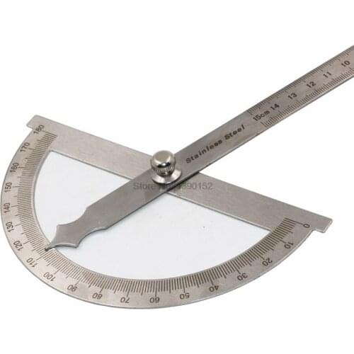 By dhl 100pcs practical Protractor Round Head Angle Square Rule Ruler Machinist 90 x 150mm Stainless Steel General Tool