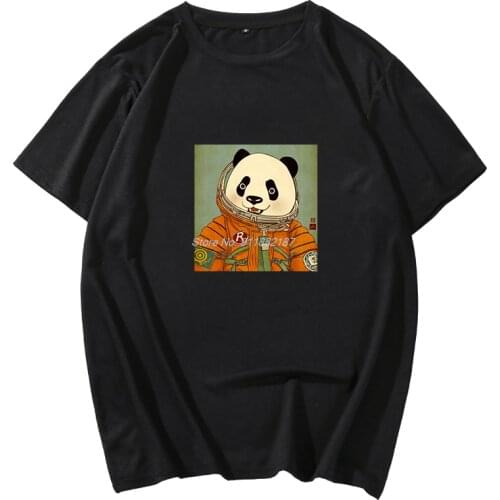 GONTHWID Space Panda Print Tee Shirts Fashion Summer Hip Hop Casual Streetwear Tshirts Men Harajuku Short Sleeve Tops Male Swag