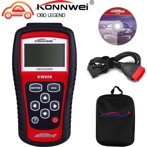 KONNWEI KW808 Diagnostic Tool OBD2 OBDII/EOBD Car Scanner Auto Code Reader Diagnosis Multi-language CAN Engine Reset Like MS509