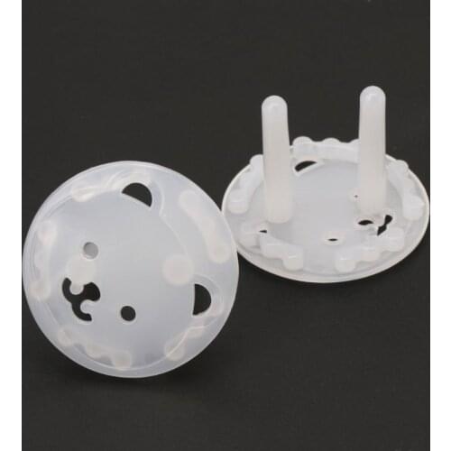 10pcs EU Stand Power Socket Cover 2 hole Electrical Outlet Baby Child Safety Electric Shock Proof Plugs Protector 95AE