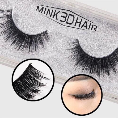 Fashion 3D Mink Hair Eyelashes Set Hand Made Full Strip Lashes Makeup Lashes Natural Long Lasting Extension Soft False Eyelashes
