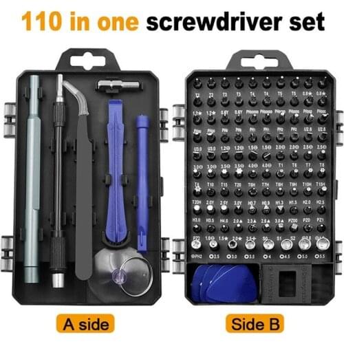 110Pcs Smartphones Repair Tool Sets Mobile Phone Repair Tools Screwdriver Kit For iPhone Samsung PC Watch Cell Phone Camera