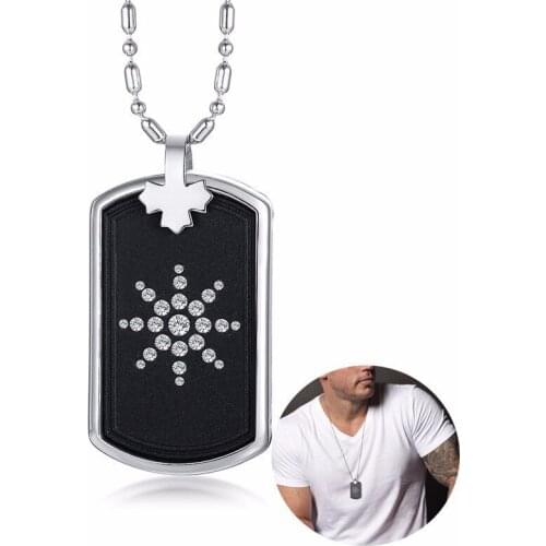 2019 New Scalar Bio Energy Men Women Power Pendant With CZ Volcanic Lava Stone Anti EMF Radiation Protection Power Necklace