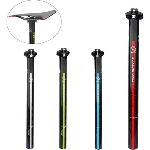 Durable FCFB Lightweight 3K 350mm Glossy T800 Road Bicycle Carbon Fiber Seatpost for Road Bike