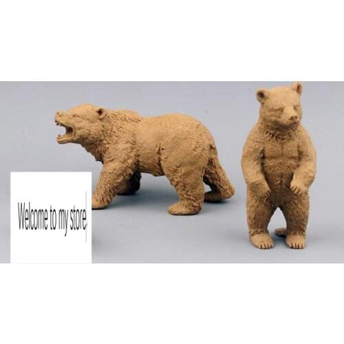 PVC figure dogs figure doll model toy bear whithe mold DIY 2set/set
