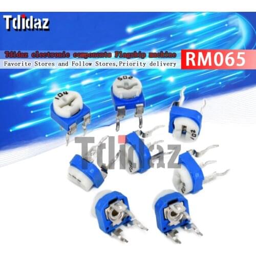 20pcs RM065 RM-065 100 200 500 1K 2K 5K 10K 20K 50K 100K 200K 500K 1M ohm Trimpot Trimmer Potentiometer variable resistor