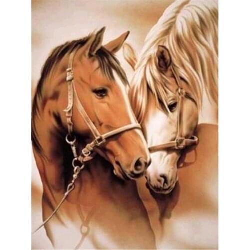 Horse Animal Printed 11CT Cross Stitch Embroidery Set DMC Threads Handiwork Painting Handicraft Needlework Wholesale Sales