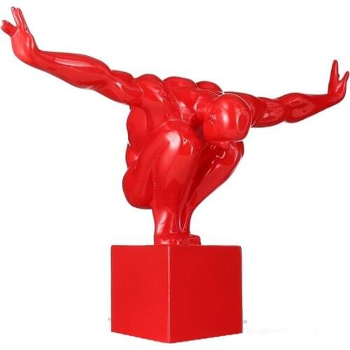 HUMAN BODY DIVER STATUE DAVID FIGURINE DIVING ATHLETIC ART SCULPTURE RESIN ART&CRAFT HOME DECORATION