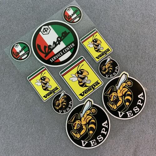 For PIAGGIO VESPA GTS GTV LX LXV LT PX PRIMAVERA 50 125 150 200 250 300 300ie Decals Motorcycle Vinyl Stickers Highly reflective