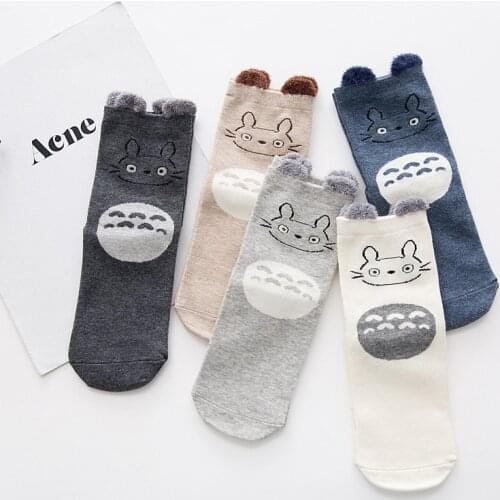 Women Cartoon Totoro Socks Cotton Women Sock Creative Winter Autumn Style Calcetines