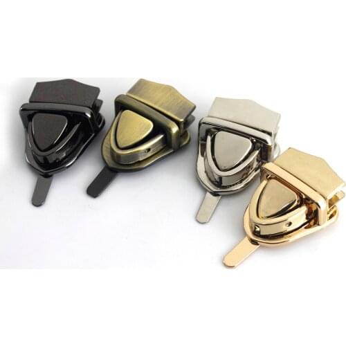 1 Piece Metal Tongue Lock Mortise Lock Clasp for Leather Craft Women Bag Handbag Shoulder Bag Purse DIY Hardware Accessories