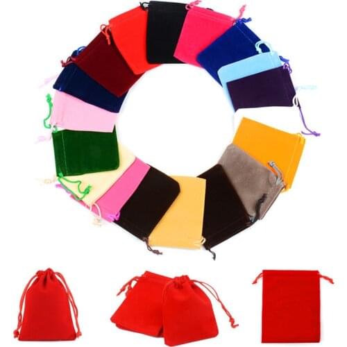 10Pcs 9cm(3.54in) × 7cm(2.76in) Velvet Dice Bags Tarots Cards Deck Storage Bag Mini Drawstring Cloth Pouches For Board Game