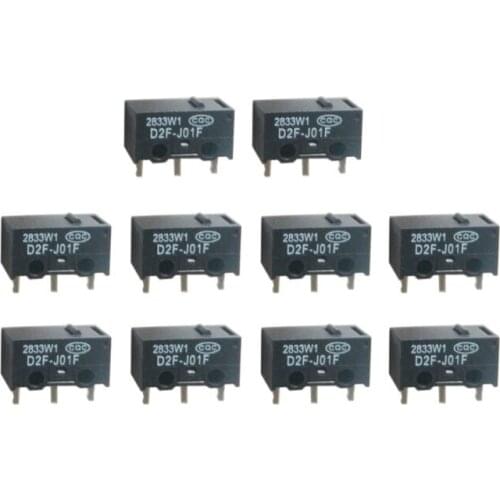 10PCs D2F-J01F Mouse Micro Switch Micro Button Silver Contactor mouse button