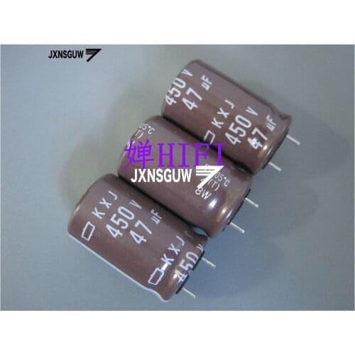 10PCS NIPPON KXJ 450V47UF 16X25MM NCC Aluminum electrolytic capacitor 47UF/450V CHEMI-CON 105 degrees 47uF 450V
