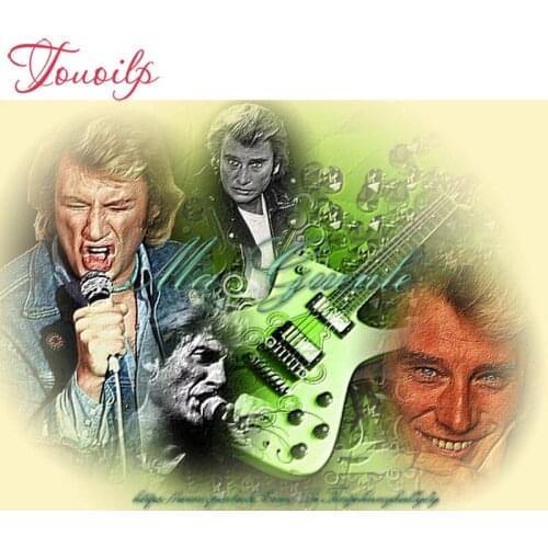 TOUOILP 5d Johnny Hallyday Diamond Painting DIY 5d Diamond Embroidery Mosaic 5d Diamond Full spuare&round Needlework Paintings