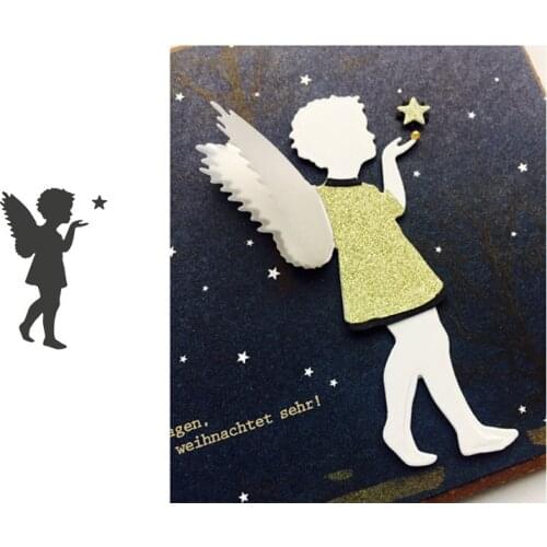 Angel with star metal cutting dies cut die mold Scrapbook cards making paper craft knife mould dies new 2019 diecuts