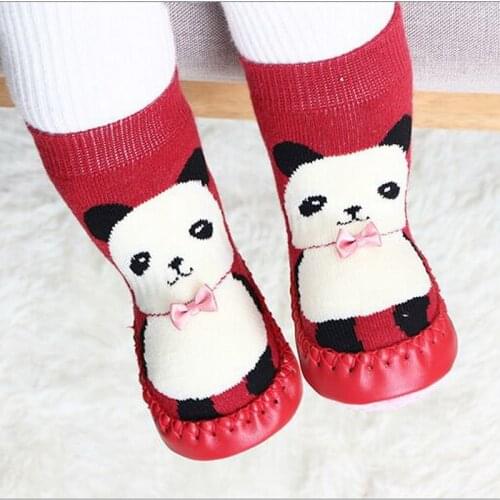 Toddler Indoor Sock Shoes Newborn Socks Winter Thick Terry Cotton Baby Girl Sock with Rubber Soles Infant Animal Funny Sock