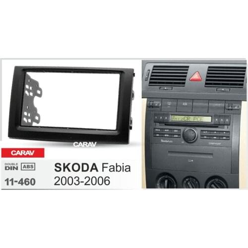 Double Din Fascia For SKODA Fabia 2003-2006 Radio DVD Stereo Panel Dash Mounting Installation Trim CARAV 11-460