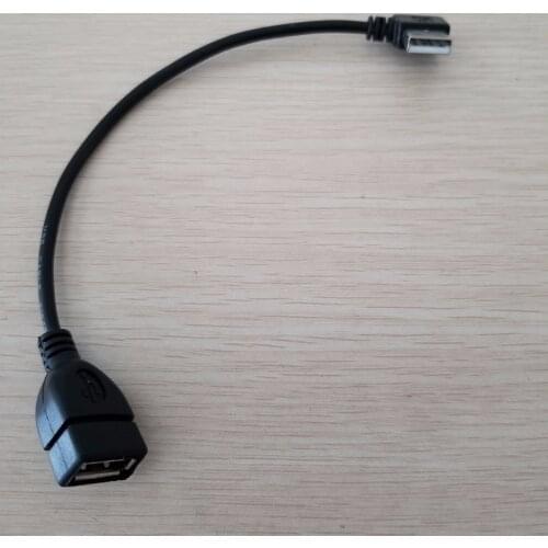 10pcs/lot Right Angle Direction 90 Degree USB 2.0 A Male to Female M/F extension Data Sync Power Charge Cable Cord 20cm