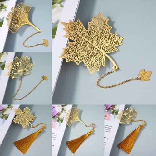 Metal Leaf Bookmarks Literature Art Students Supplies Brass Book Marks Gifts Teacher Gifts Bookmarks for Books Teacher Gifts