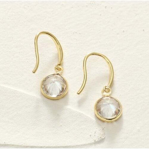 Fashion Accessories Designed Earrings for Women Gold Color Earrings Inlaid Cubic Zirconia Gifts for Friends The Wedding Ball