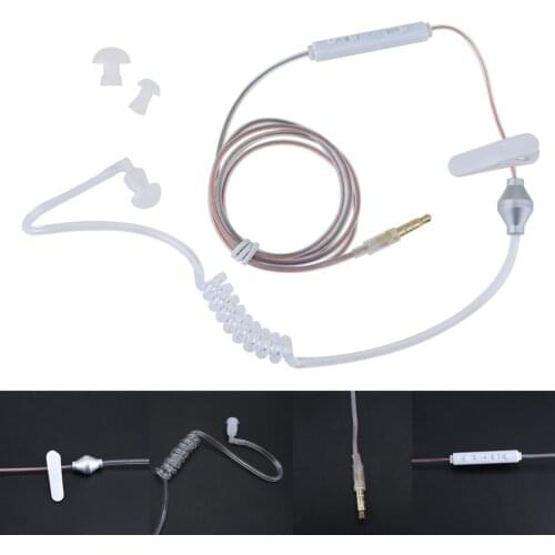 Fashionable agent 3.5mm In Ear Anti-radiation Air Tube Mono Stereo Earphone With Microphone for smartphone sport driving