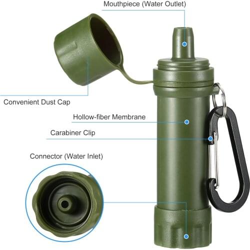 Outdoor Water Filter Straw Water Filtration System Water Purifier for Emergency Preparedness Camping Traveling Backpacking