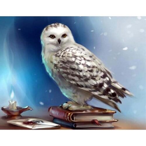 New 5D Mosaic Owl Diamond Embroidery Wall Art Square Animal Cross Stitch Diamond Painting Bedroom Decor Needlework Gift Festive