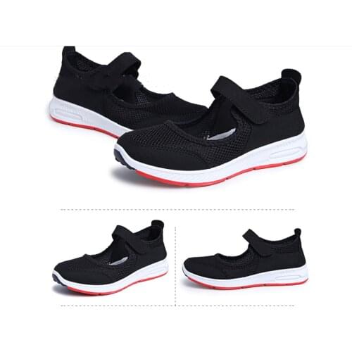 Healthy Walking Shoes Middle-Aged And Elderly Mother Shoes Womens Shoes 2021 Summer New Style Mesh Sandals Soft Bottom Breathab