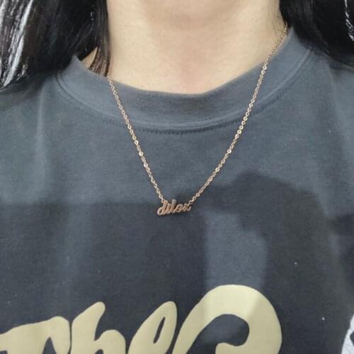 Personalized Name Necklace Stainless Steel Custom Pendant Necklace