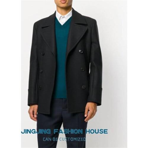 S-7XL!!2020 new mens autumn/winter wool coat thickened windbreaker hairstylist youth warm woolen overcoat