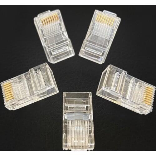 10 20 40PCS RJ45 Net Network Modular Plug Cat5 CAT5e Connector 8P8C utp Unshielded Modular Rj45 Plug computer Terminal DN001