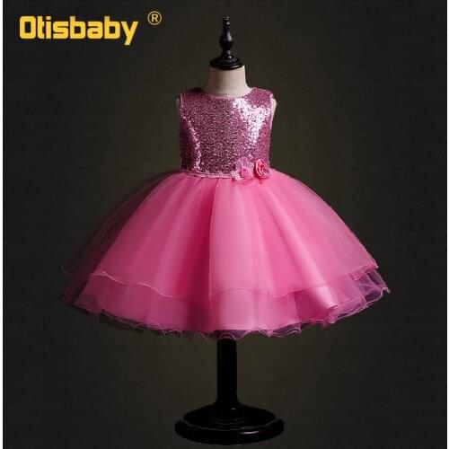 Girls Bling Sequins Tulle Tutu Dress Champagne Gold Red Pink Girl Holy Communion Dresses Teenage Girls Wedding Ball Gowns