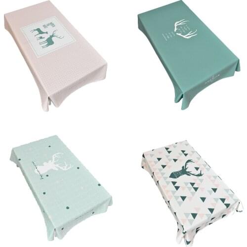 Christmas elk waterproof tablecloth table cloth rectangular christmas tablecloth wedding table cover Anti-stain tablecloth Table