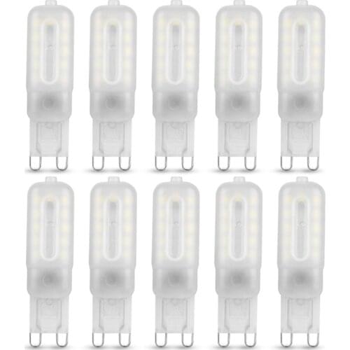 10Pcs G9 LED Lamp 5W Cold White 6000K 220V Replaces Halogen Lamps Not Dimmable