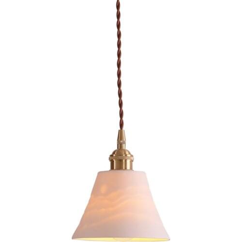 Loft Style Antique LED Pendant Light Fixtures Retro Brass Ceramic Hanging Lamp Dining Room Bar Decor Home Lighting Luminaire