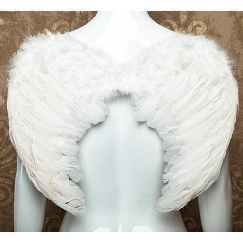 Adults Teens kid White Feather Wing Cos Angel Fairy Halloween Christmas Dress Up Fancy Dress Wings Hen Night Party Costume props