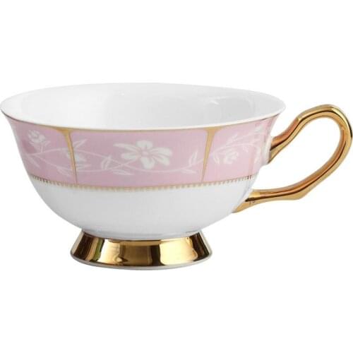 Western Style Floral Coffee Cup Set Office Mug With The Handle Heat Insulation Coffee Mug Spoon Dish Decorative Caneca Drinkware