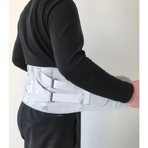 2021 Silver Breathable Mesh Waist Trainer Bone Slimming Tourmaline Self-heating Belt Shaper Stomach Lumbar Support 3 Pad