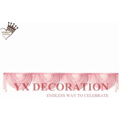 35 Colors Ice Silk Swag Drapery For Backdrop Curtain Table Skirt Wedding Event Decoration