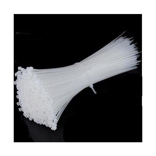 50PCS Plastic Nylon Cable Ties,Wire Zip Tie Self-locking 4*100 4*150 4*200 4*250 4*300mm