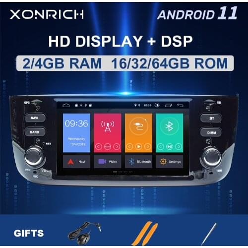AutoRadio 1 Din Android 10 Car DVD Multimedia Player For Fiat/Linea/Punto evo 2012-2015 GPS Navigation Stereo Audio DSP 4GB 64GB
