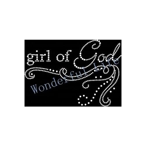 Free shipping hotfix IRON ON RHINESTONE TRANSFER girl of god
