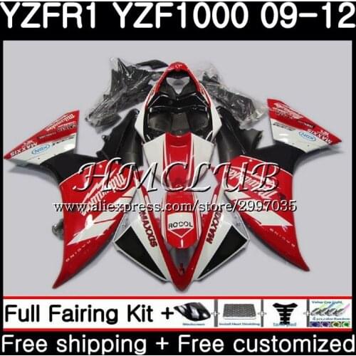 Bodys For YAMAHA YZF-1000 Factory red YZF R1 2009 2010 2011 2012 9HC20 YZF-R1 YZF 1000 R 1 YZF1000 YZFR1 09 10 11 12 Fairings