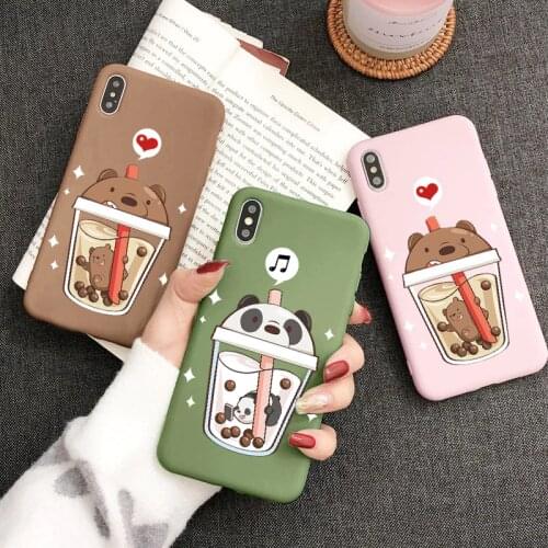 For Samsung Galaxy A51 A50 A71 A70 A52 A21S A31 A12 A20e A40 A72 S20 S21 Plus S10 S10e F12 Cute Bear Cartoon Animal Phone Cases
