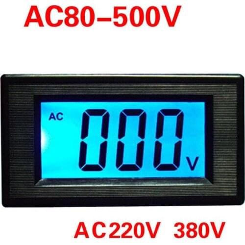 AC 80-500V Digital Voltmeter Voltage Measure LCD Pane Volt Meter 110V 220V 380v