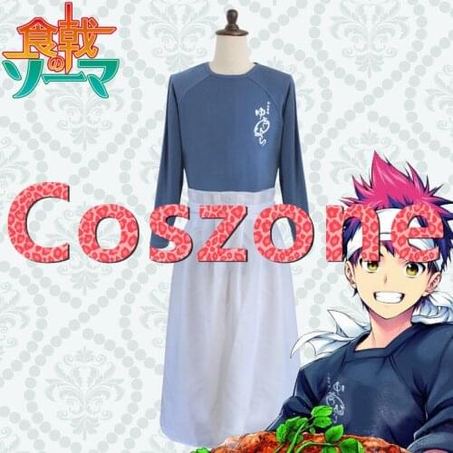 Food Wars Shokugeki no Soma Cosplay Costume Yukihira Soma Cosplay T Shirt Uniform Halloween Carnival Costume