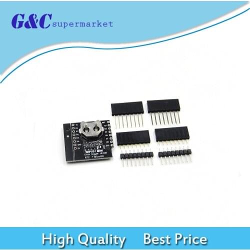 Integrated Circuits DataLog Shield for WeMos D1 mini RTC DS1307 with battery + MicroSD with pin-headers set for diy electronics
