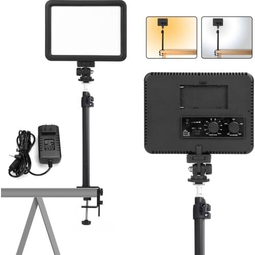 Desk Top 32W LED Lighting C Clamp Mount Stand Kit 2900K-5700K Photography Lamp Light Panel For Youtube Makeup Video Fill Light