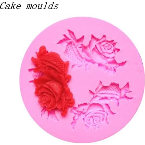 Wholesale Silicone mold K252 Mini flower leaves shape Decoration clay mold Fondant cake mould